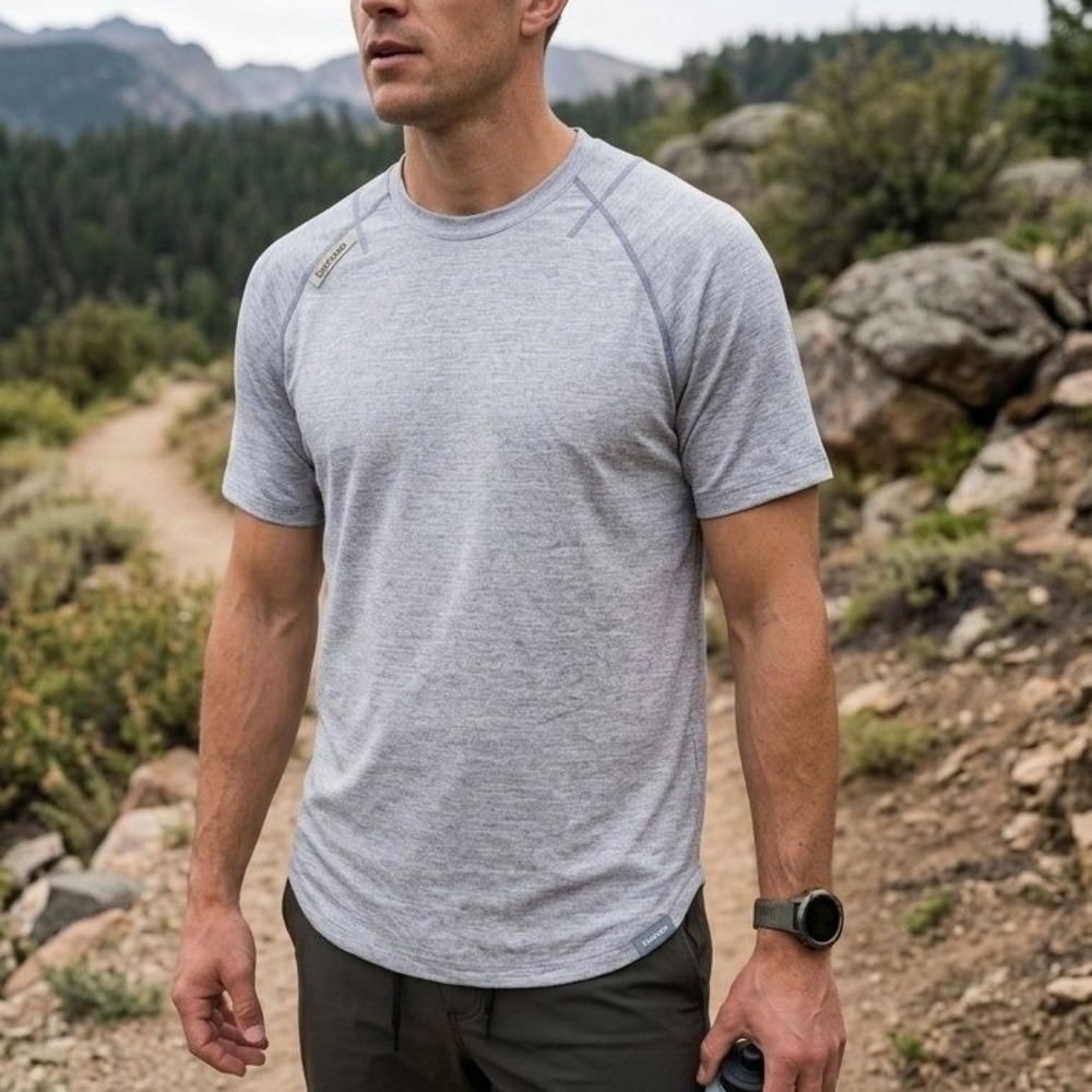 Legends Aviation Tee Shirt Men L Grey Raglan Short Sleeve Curved Hem Training